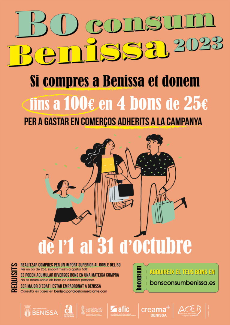 Nueva campaña de Bonos Consumo 2023 de Benissa