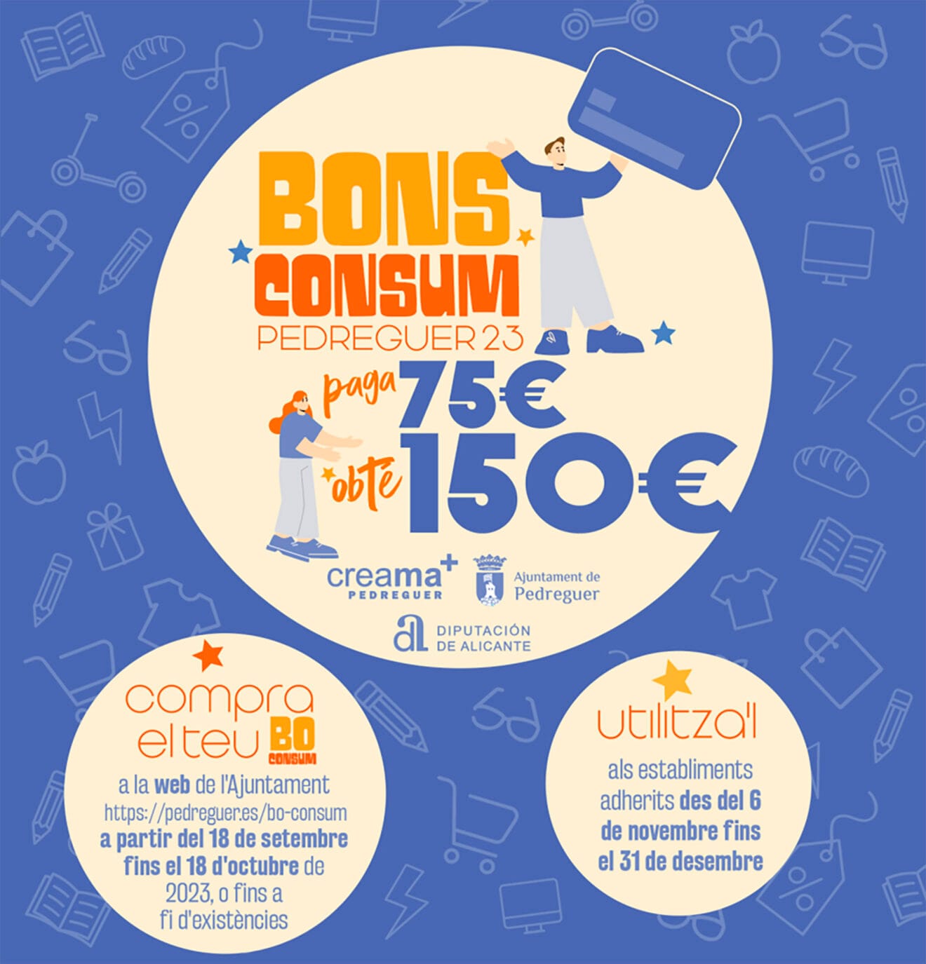 Nueva campaña de bonos consumo en Pedreguer