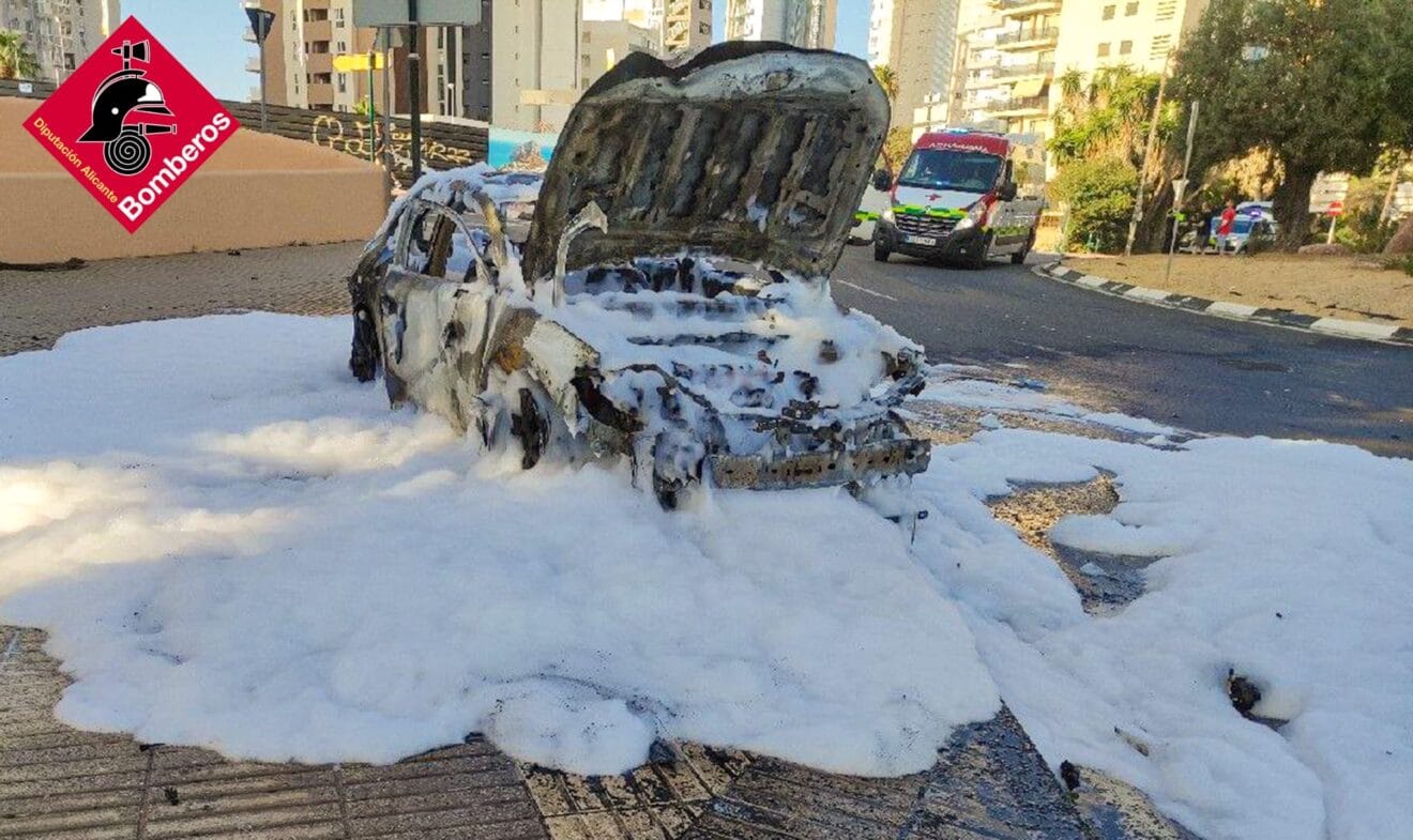 Restos del vehículo accidentado