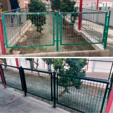 Vallado pintado para el inicio del curso escolar en Benitatxell