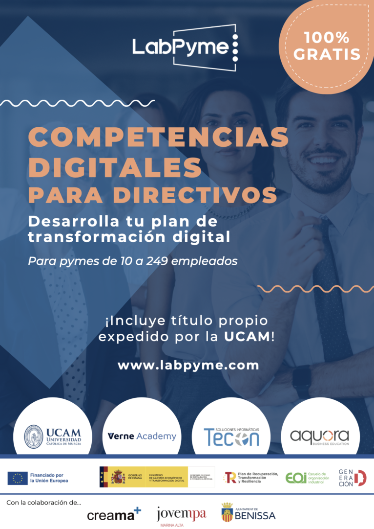 Cartel cursos digitalizacion pymes Benissa