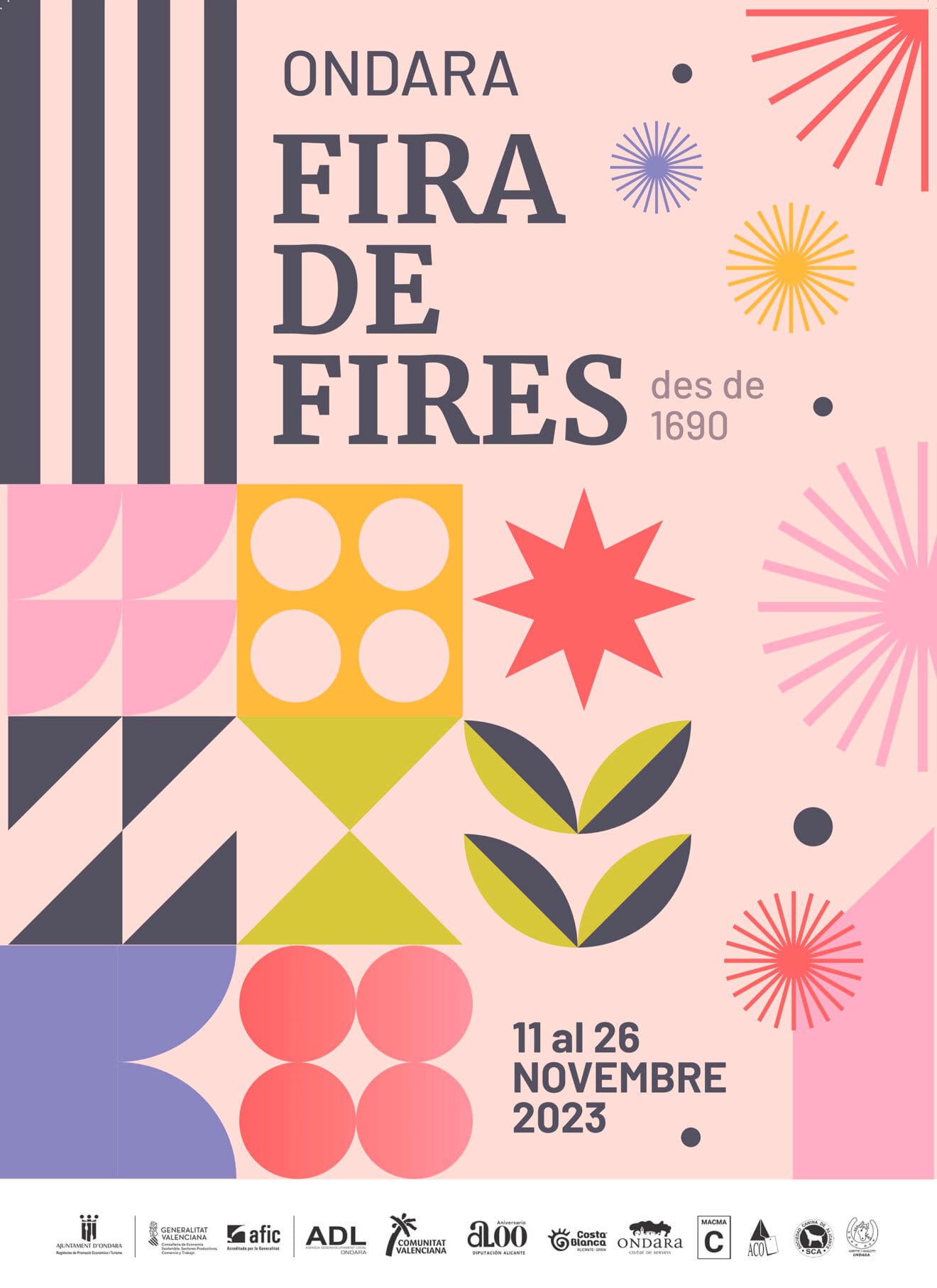 Cartel de la Fira de Fires, des de 1690, de Ondara 2023