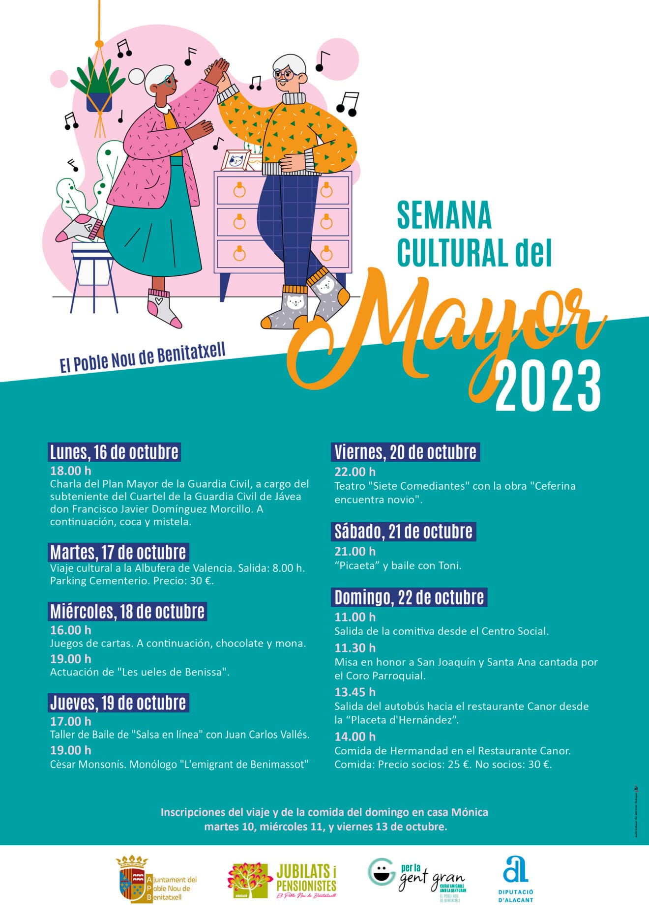 Cartel de la Semana Cultural del Mayor en Benitatxell