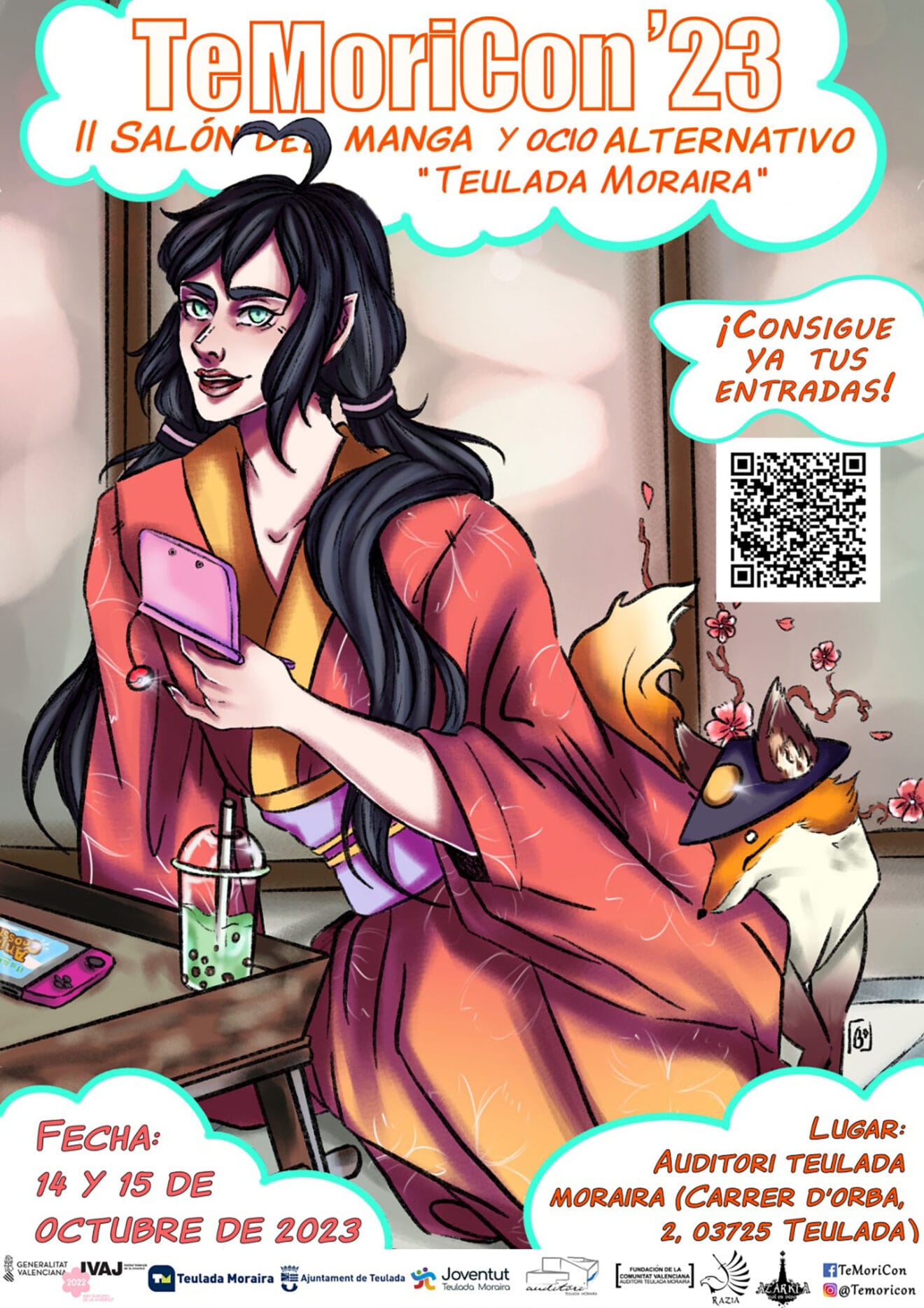 Cartel de TeMoriCon 2023, II Salón del Manga y Ocio Alterativo de Teulada Moraira