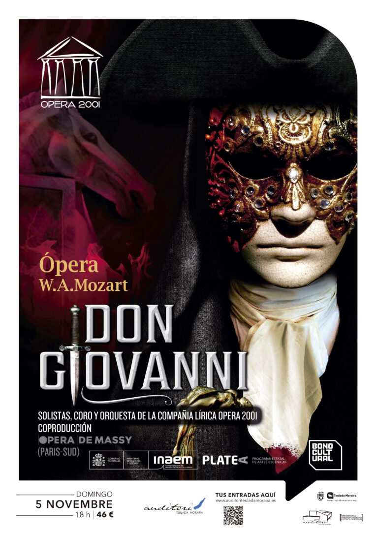 Cartel Ópera Don Giovani en Auditori Teulada Moraira