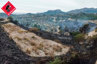 incendio en el cami serrallonga con beniver benissa
