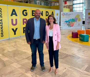 Jorge Ivars, concejal de Benissa, con la ministra de Agenda Urbana, Raquel Sanchez