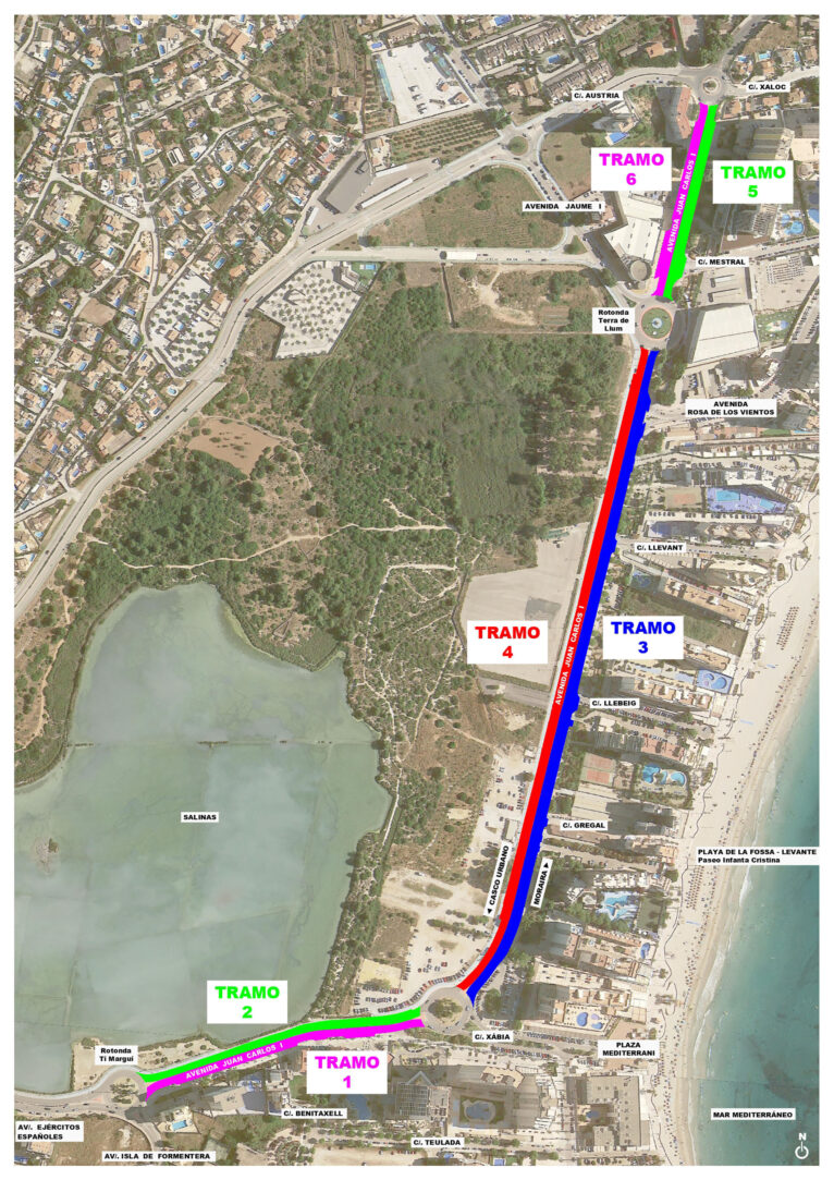 Proyecto de asfaltado de la avenida Juan Carlos I de Calp