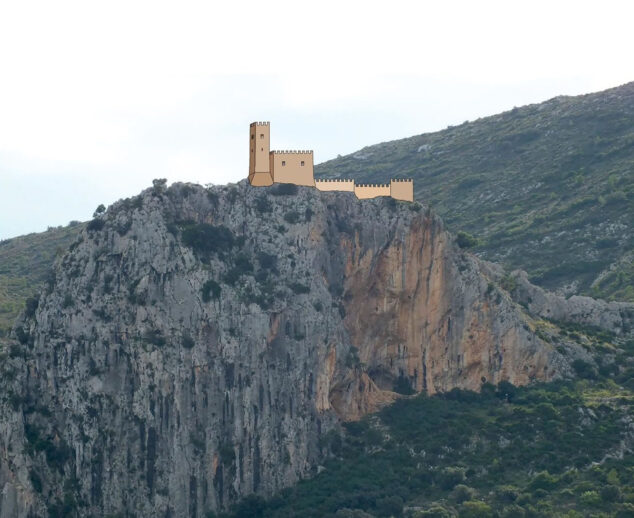 Imagen: Reconstrucción visual del castillo del Ocaive - Ajuntament de Pedreguer