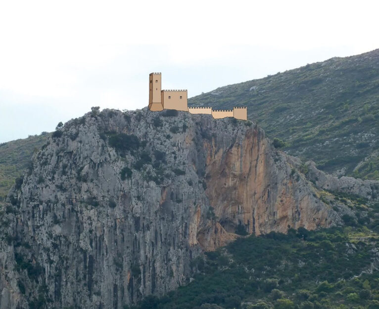 Reconstrucción visual del castillo del Ocaive - Ajuntament de Pedreguer
