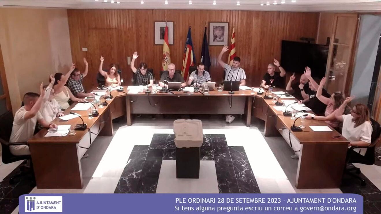 Unanimidad en el preno de septiembre del Ayuntamiento de Ondara