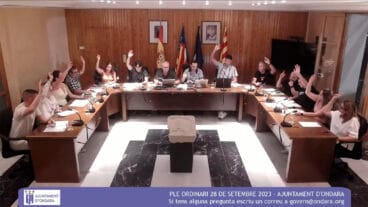 Unanimidad en el preno de septiembre del Ayuntamiento de Ondara