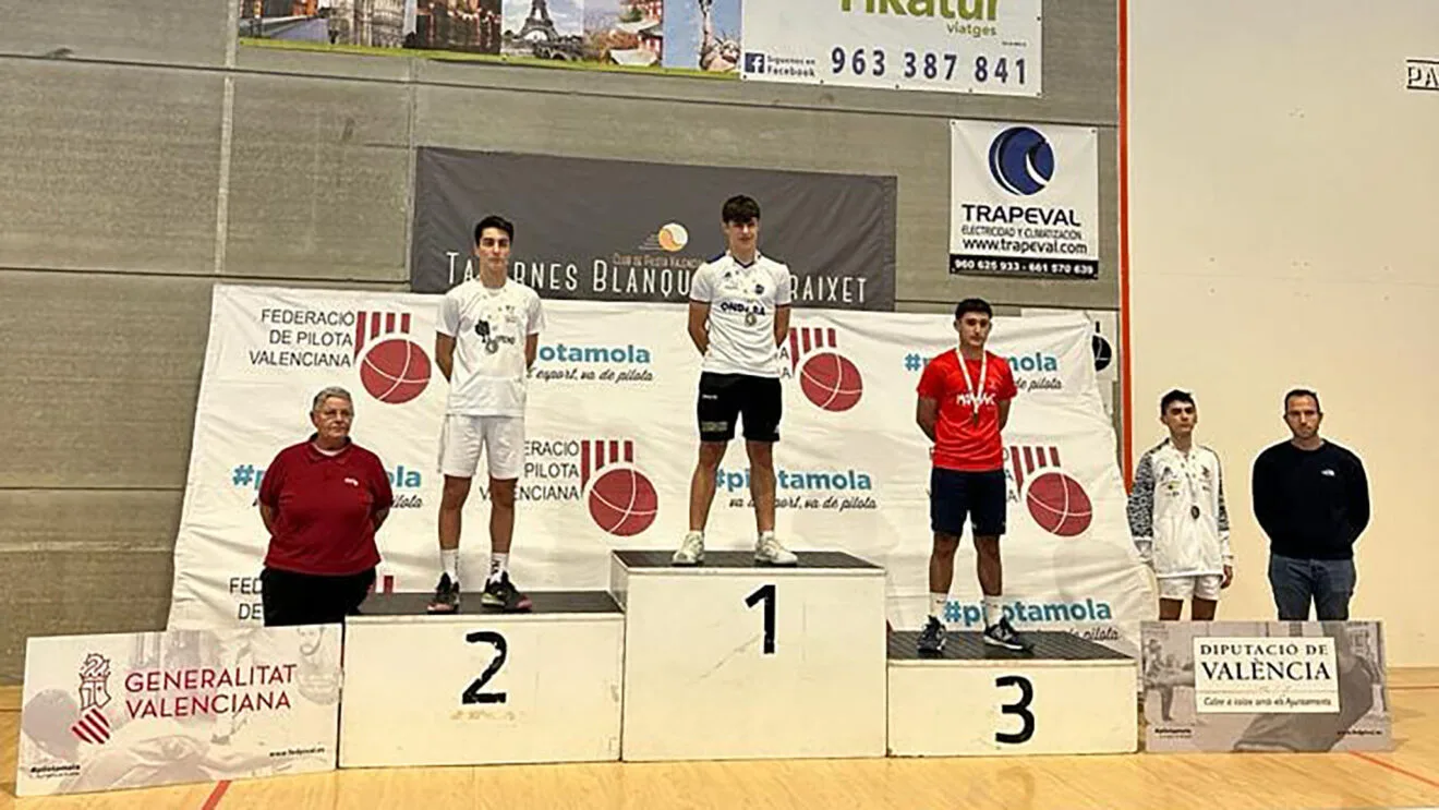 Arnau Mas, de l'Escola Municipal de Pilota d’Ondara, campeón autónomico cadete indivual