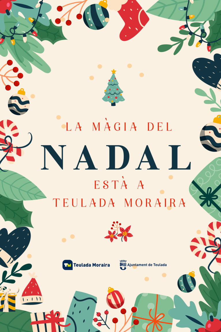 Cartel de la programación de Navidad en Teulada Moraira 2023