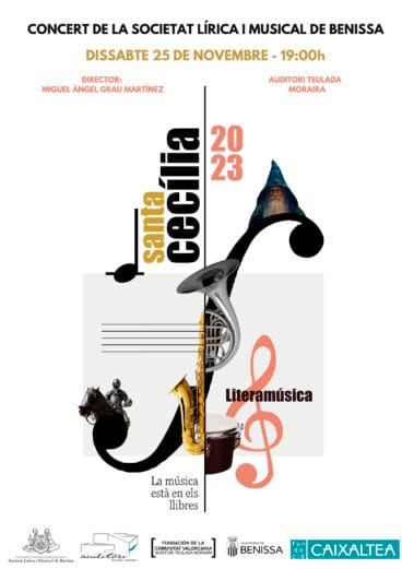 Cartel de ‘Literamúsica’ de la Banda de Benissa