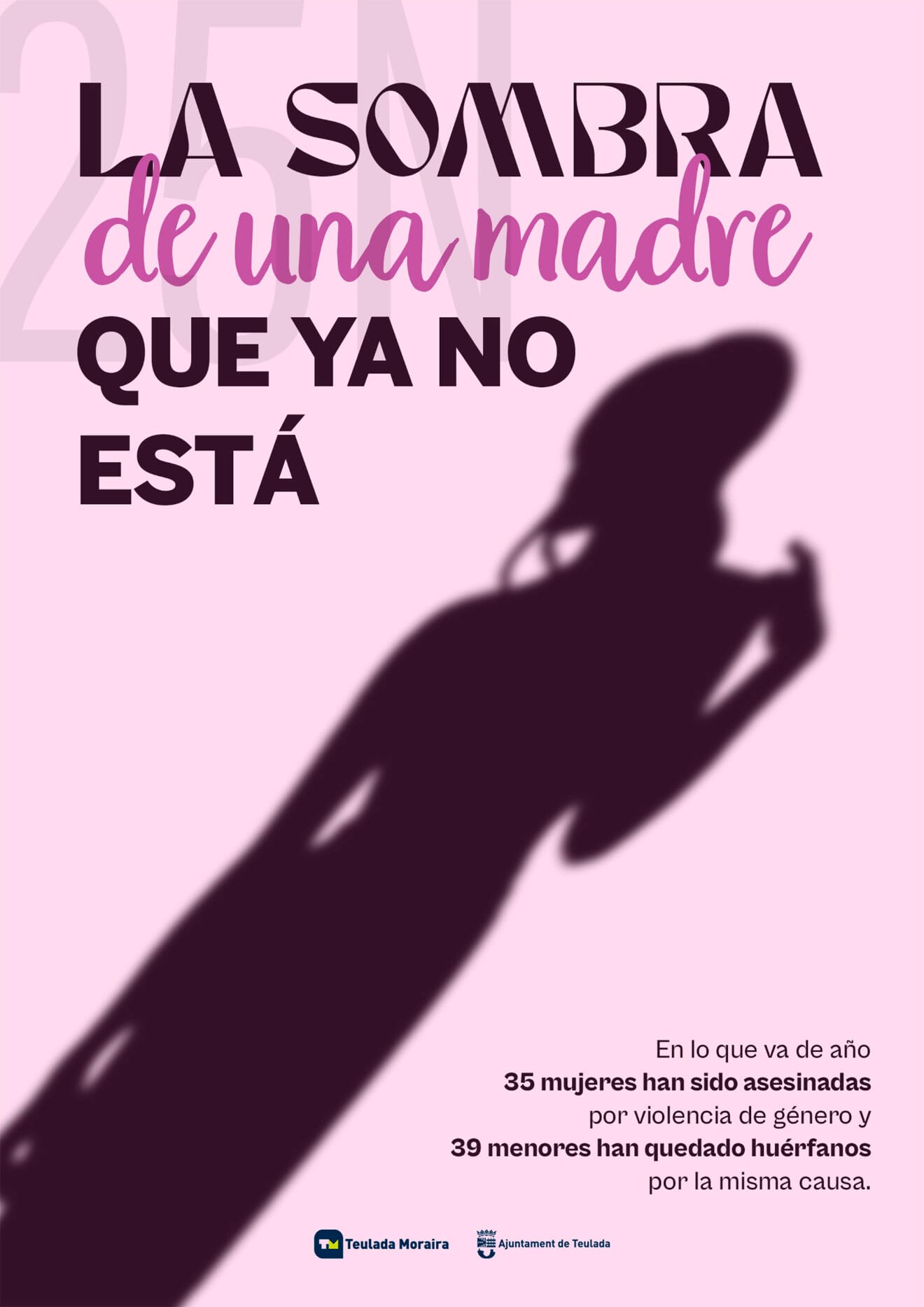 Cartel del 25N en Teulada Moraira este 2023