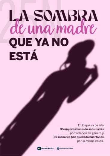 Cartel del 25N en Teulada Moraira este 2023