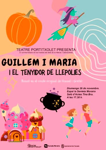 Cartel del cuentacuentos teatralizado ‘Guillem i Maria i el tenyidor de llepolies’