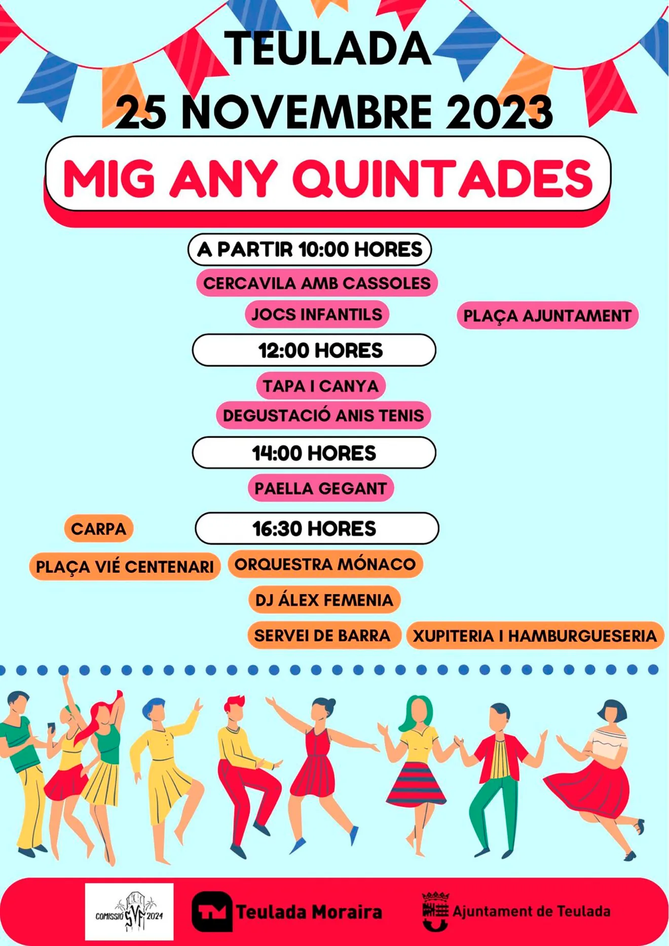 Cartel del Mig any de quintades de Teulada Moraira