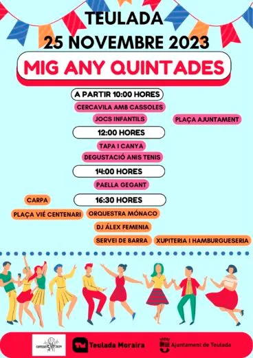 Cartel del Mig any de quintades de Teulada Moraira