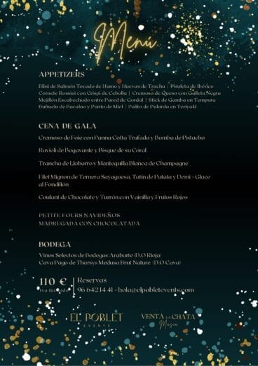 Degusta un menú completo para despedir el 2023 como te mereces