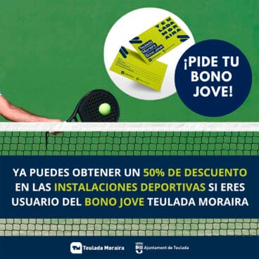 Descuento en las instalaciones deportivas a los usuarios del Bono Jove Teulada Moraira