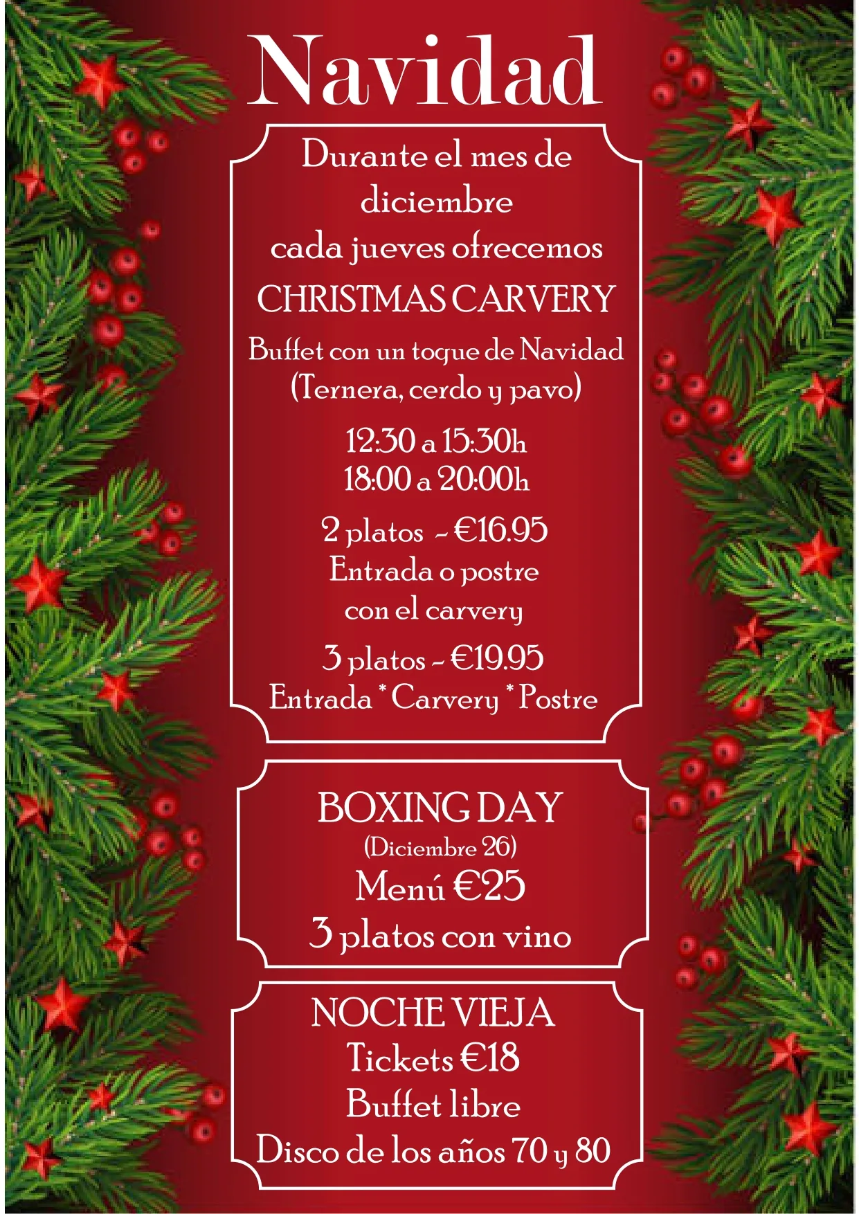 Difruta de los menús más completos esta Navidad en Black Flame