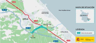 Mapa de la nueva Conexión Sur Oliva