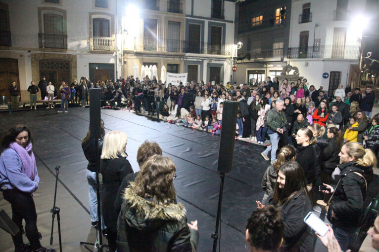 Participantes de la manifestación comarcal el 25N contra las violencias machistas