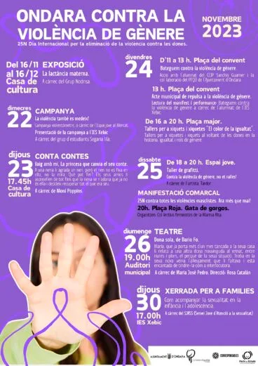 Programa del 25N en Ondara 2023