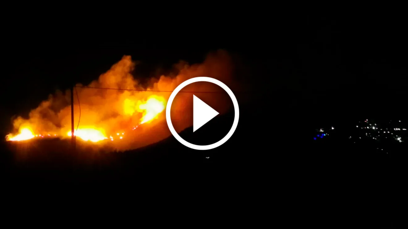 Vídeo del incendio en el Ràfol d'Almúnia desdel el término municipal de Sanet i Negrals