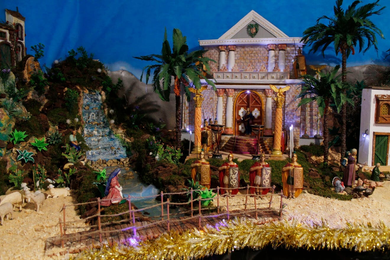 Barranc de la Canal reproducido en el belén de Pego