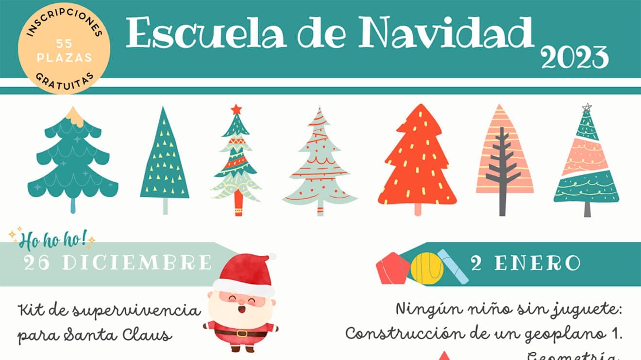 Cartel de la Escuela de Navidad 2023 de Teulada Moraira
