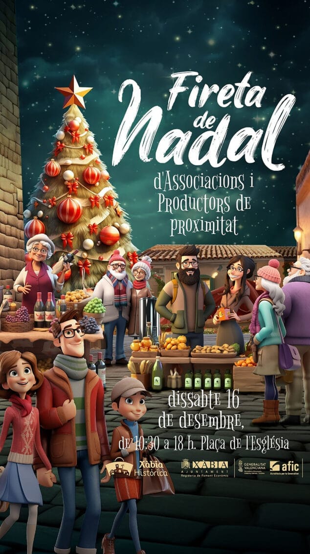 Imagen: Cartel de la Fireta de Nadal de Xàbia