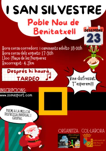 Cartel de la primera carrera San Silvestre en Benitatxell