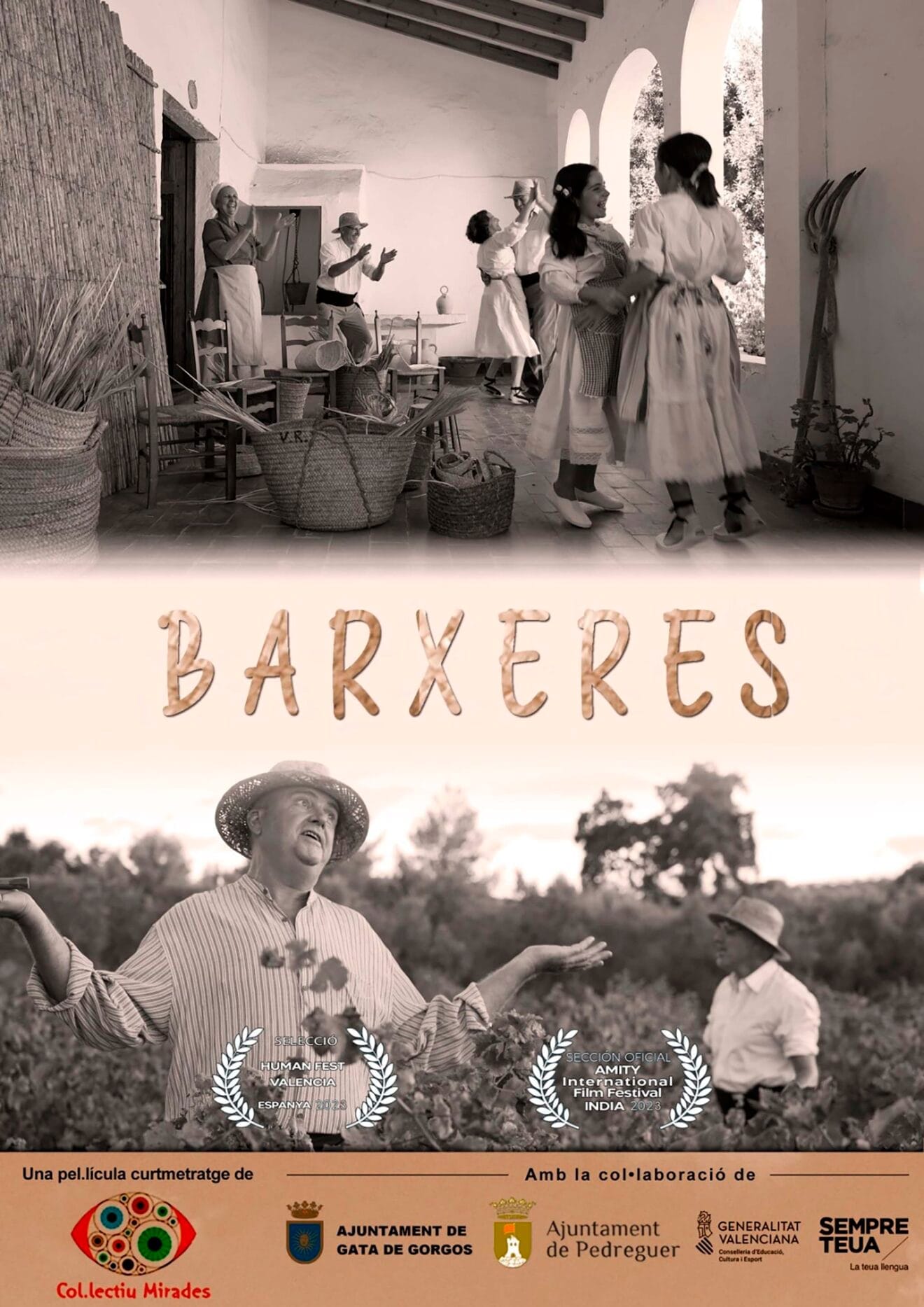 Cartel del cortometraje 'Barxeres'