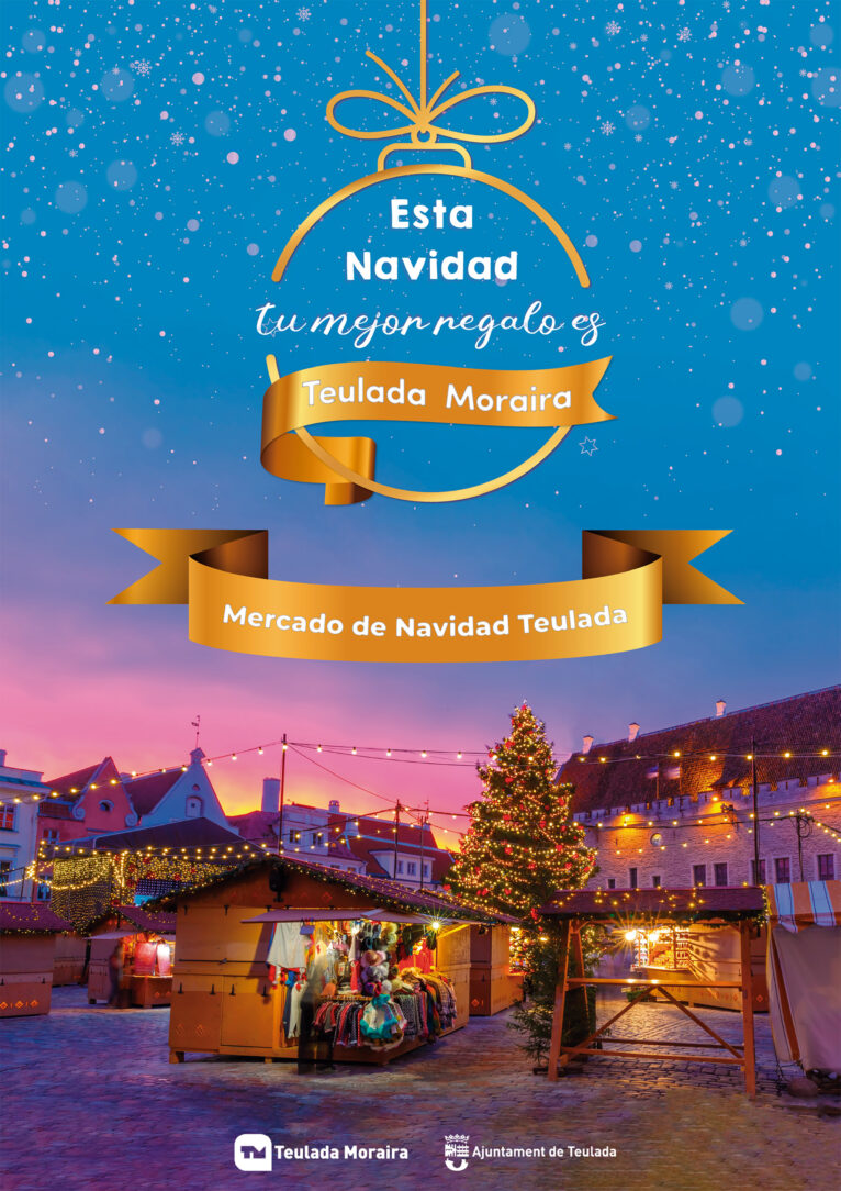 Cartel del Mercado de Navidad en Teulada Moraira 2022