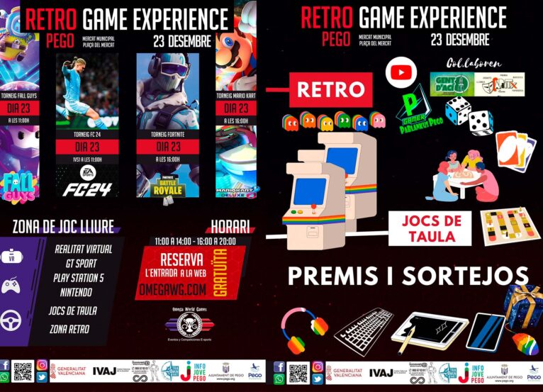 Carteles del Retro Game Experience de Pego 2023