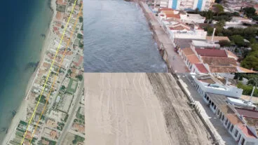 Diferencias del deslinde de Dénia con playa o sin playa