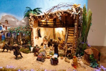 Pesebre del belén de les Monges restaurado en Pego