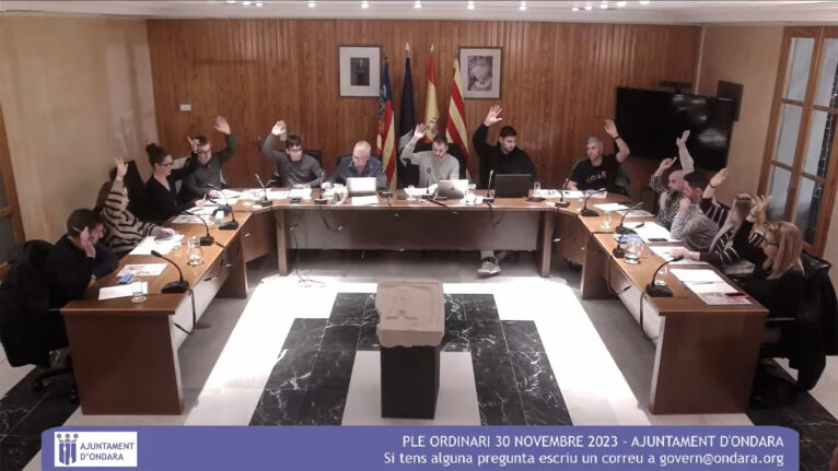 Pleno ordinario del Ayuntamiento de Ondara de noviembre 2023