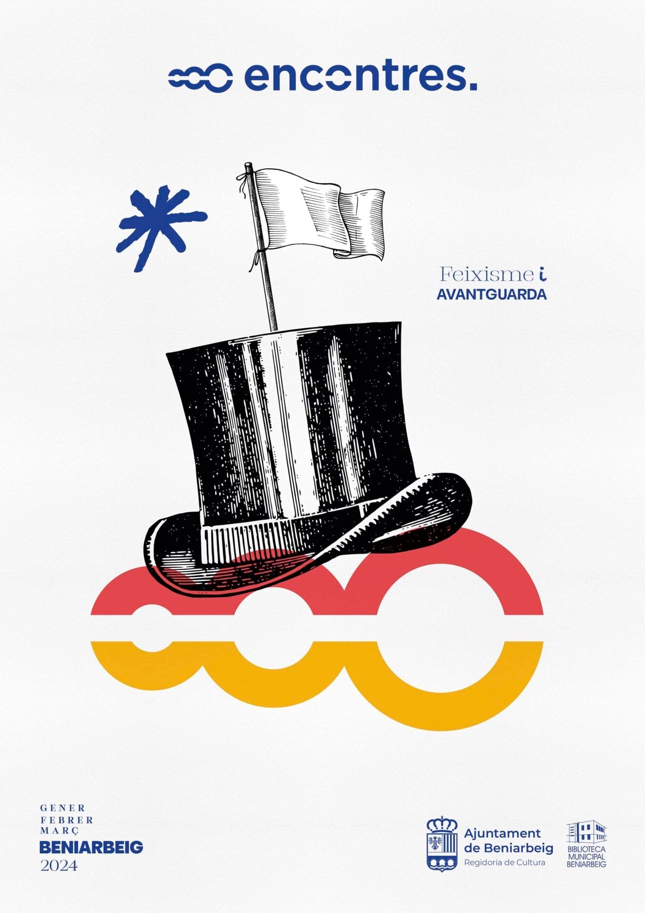 Cartel de Encontres a Beniarbeig 2024 'Feixisme i avantguarda'