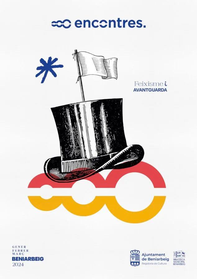 Imagen: Cartel de Encontres a Beniarbeig 2024 'Feixisme i avantguarda'