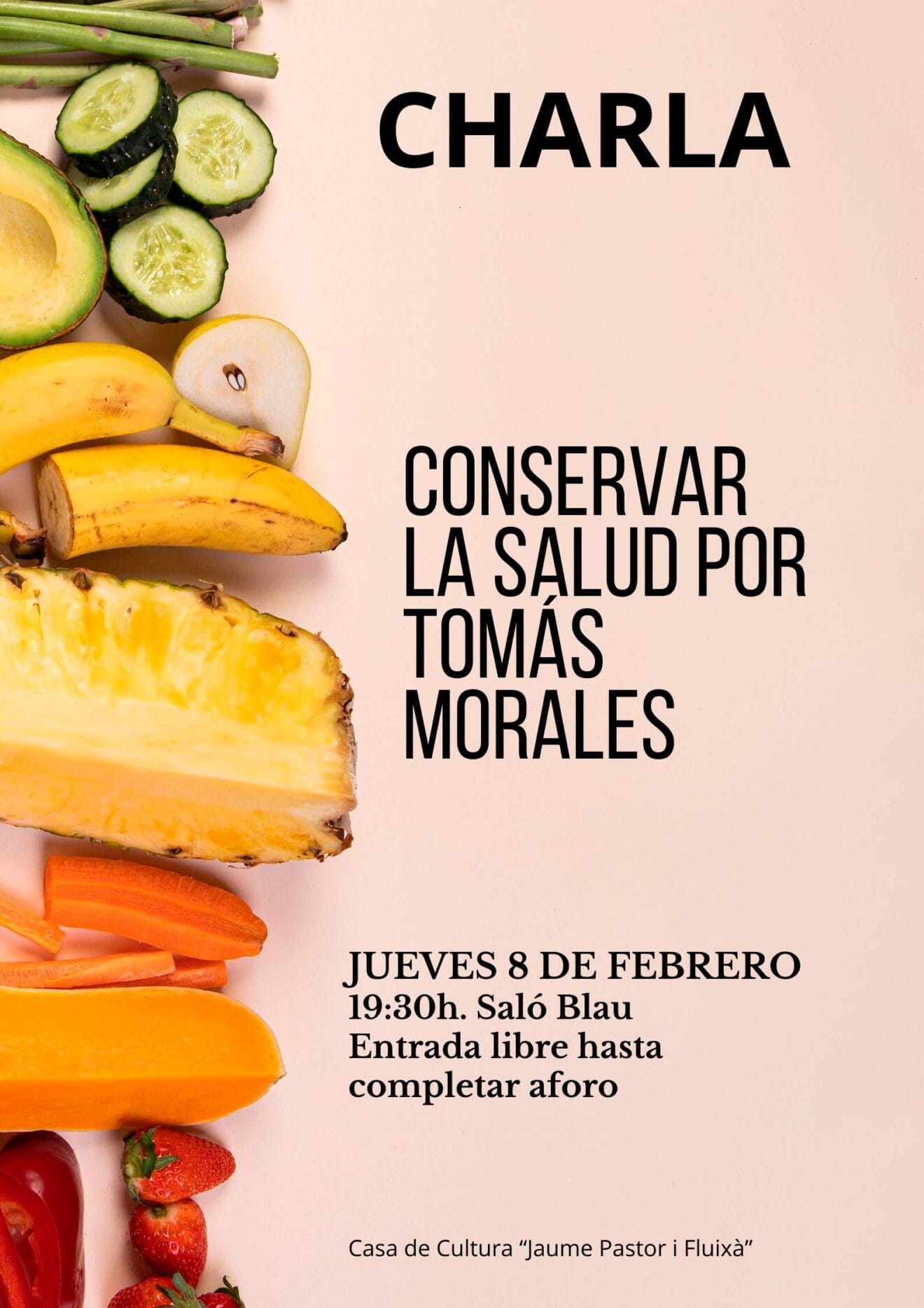 Cartel de la charla sobre salud