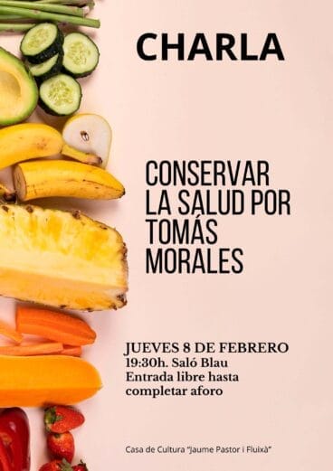 Cartel de la charla sobre salud
