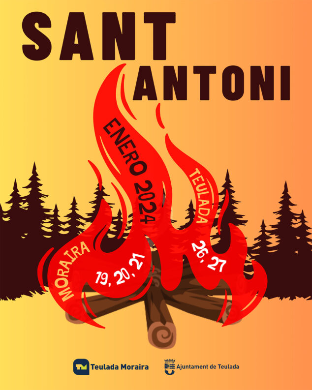 Imagen: Cartel de Sant Antoni 2024 en Teulada Moraira