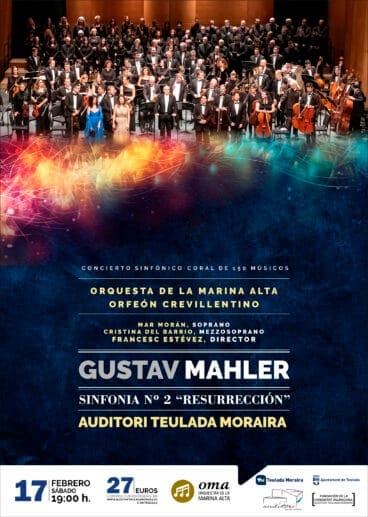 Cartel del concierto de la OMA en Auditori Teulada Moraira