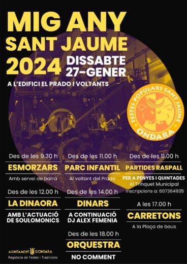 Cartel del Mig Any de Sant Jaume 2024 de Ondara