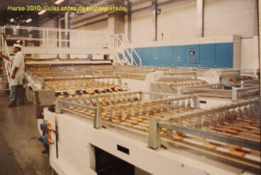 Verpackungsleitfäden in der Fabrik von Ortiz (Bimbo) in El Verger