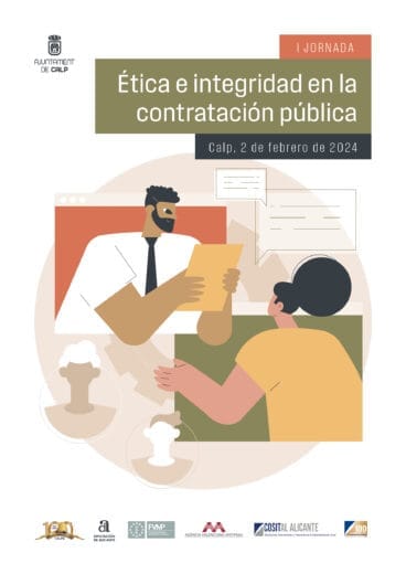 Cartel de la jornada sobre contratación pública de Calp